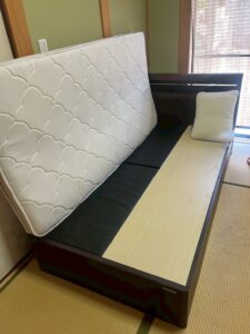 回収前のベッド